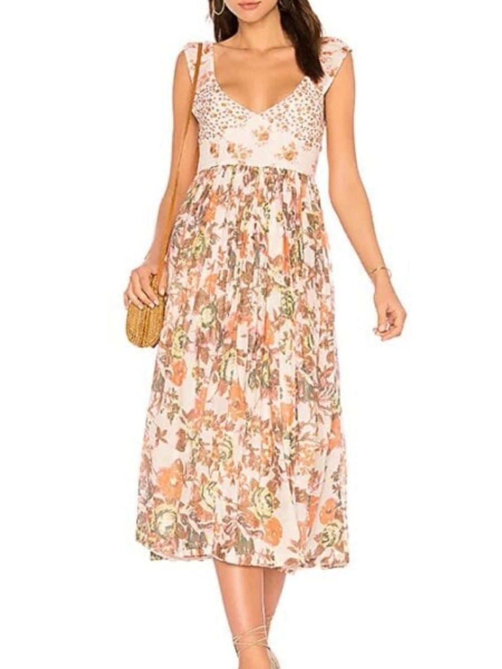NWT Free People Love you MIDI dress in ivory
